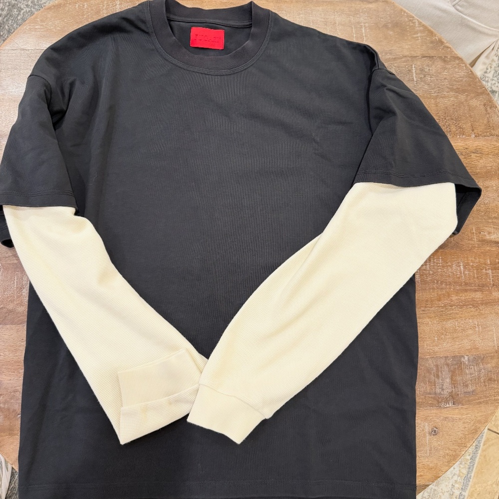 Fugazi Layered Waffle Tee in Washed Black - XL - SOLD OUT ONLINE - Picture 2 of 5